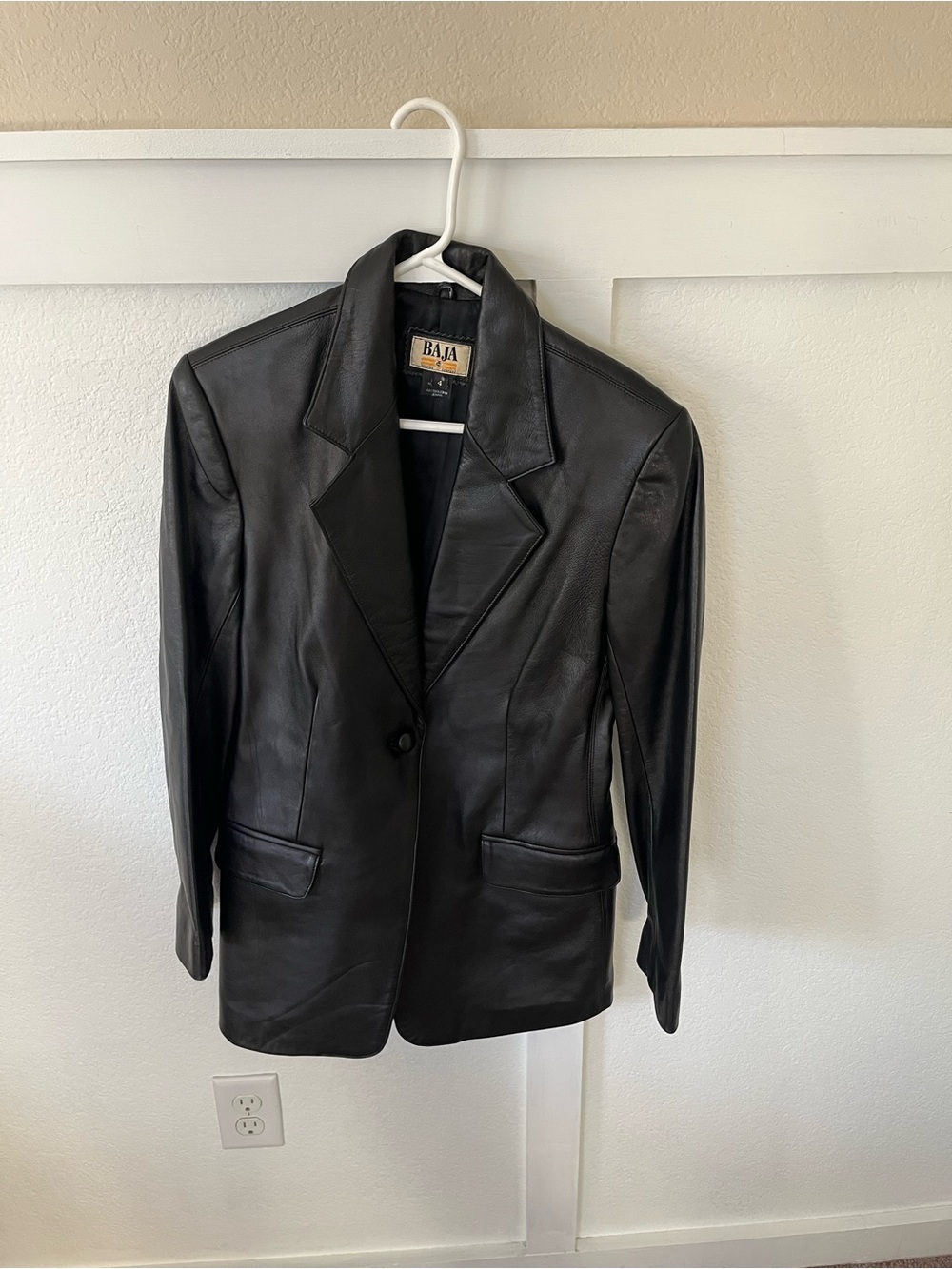 Vintage Baja Leather Women's 4 Blazer Jacket